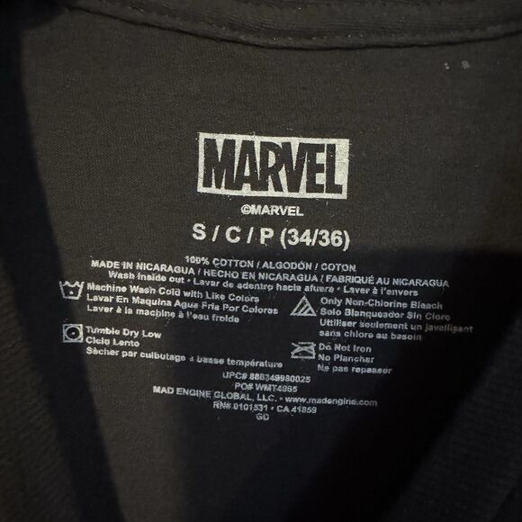 Marvel Wolverine T-Shirt S Black Short Sleeve Graphic Tee X-Men Panel Bust MCU - Picture 3 of 6